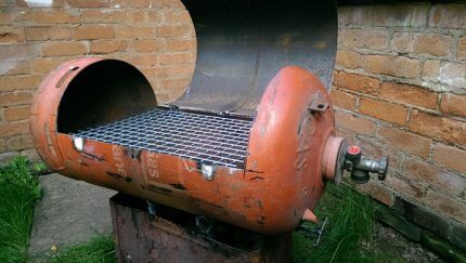 Barbecue from a gas cylinder