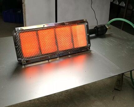 Infrared heater in a production room