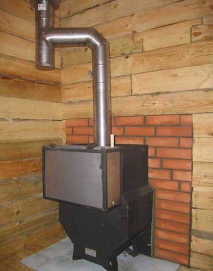 A water tank welded to the side of the stove