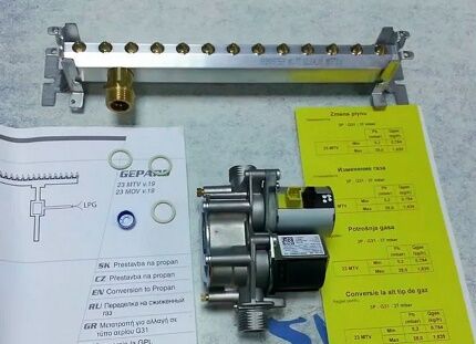 Manifold with nozzles for liquefied gas