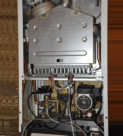 Reassembly of a converted gas boiler
