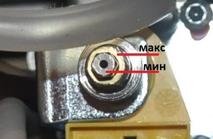 Nut for adjusting boiler pressure