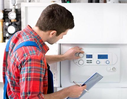 First start-up and setup of the Ariston boiler