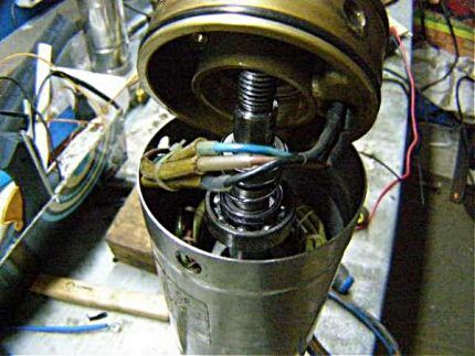 Disassembled submersible pump