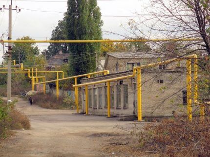 Gas pipeline on the street