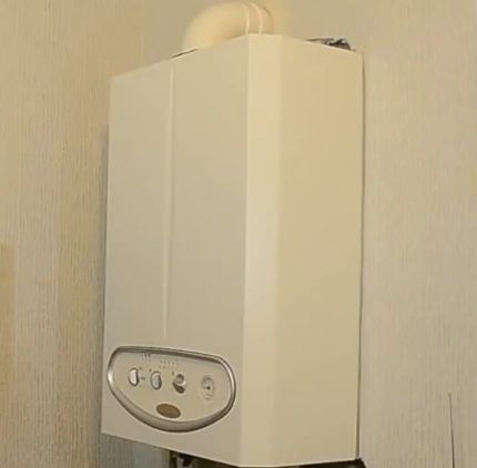 Assembled gas boiler