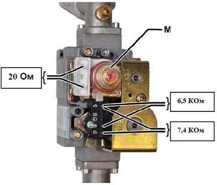 Baxi boiler gas valve coil resistance