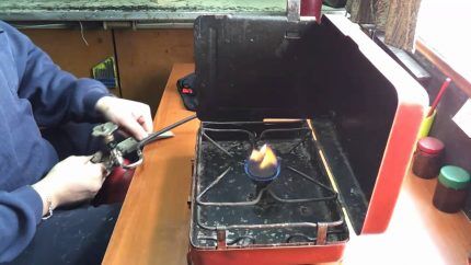 Estufa de gas de un solo fuego