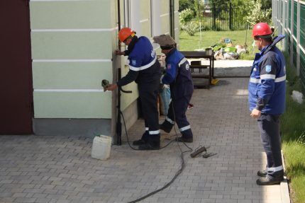 Gazprom brigade at work