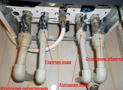 Connecting a double-circuit boiler