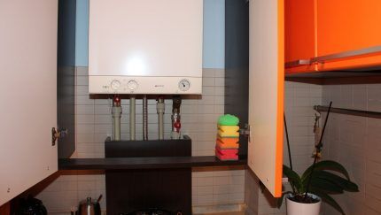 Placing a gas boiler in the kitchen