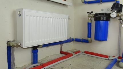 Radiator in a separate boiler room