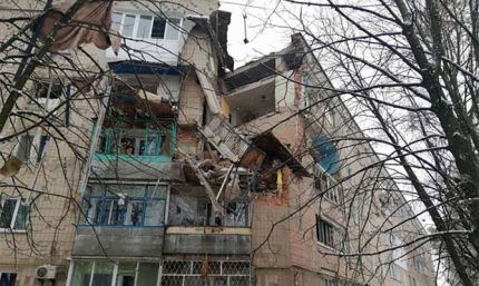 Consequences of a gas explosion in a house