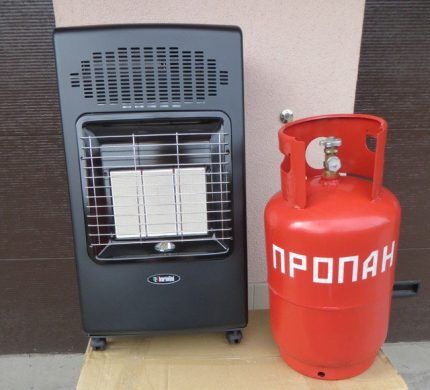 Mobile gas heater using liquefied gas 