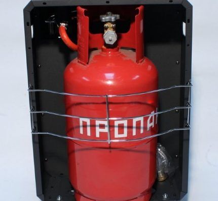 Gas cylinder in an insulated box 