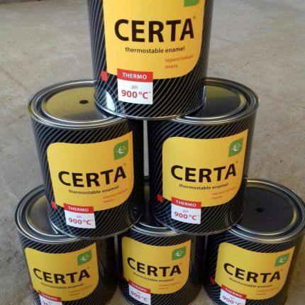 Cans of heat-resistant paint