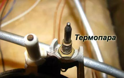 Thermocouple in the design of a gas stove