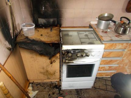 Safety of operation of a household gas stove