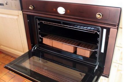 Fire brick in a gas oven
