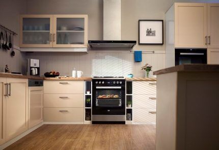 Veko stove in the kitchen interior