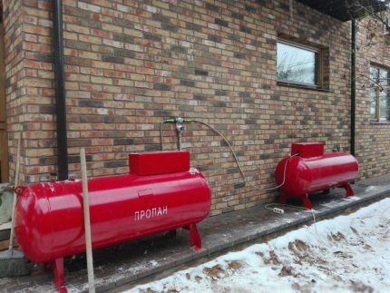 Gashouders voor bediening van een gasboiler 