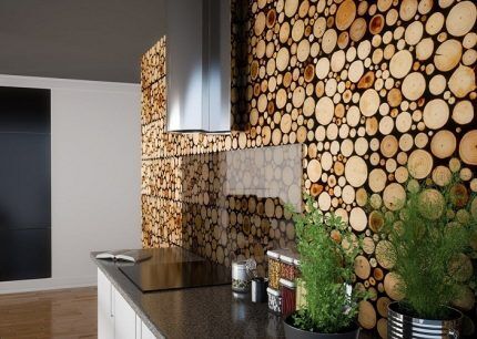 Wooden screen for wall