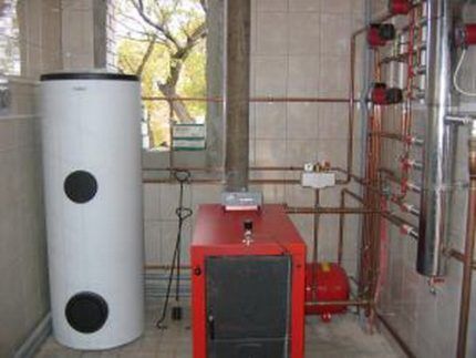 Gas boiler room equipment