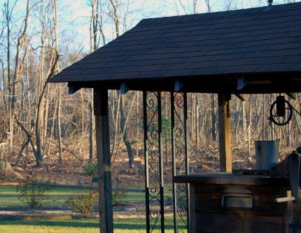 Gazebo house on the property 