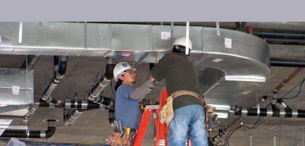 Cleaning work on the ventilation system