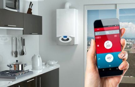 Controlling a gas boiler from a smartphone