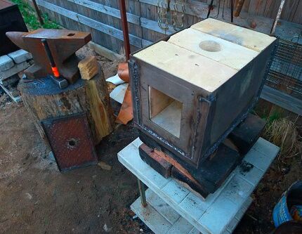 Anvil next to the blacksmith's forge