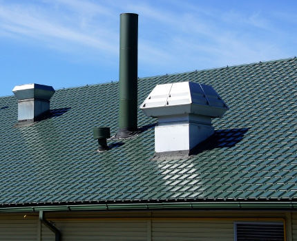 Roof fans on pitched roofs