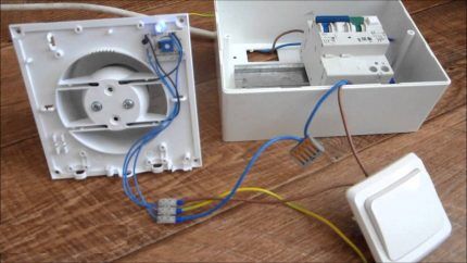 Connecting the fan to electricity