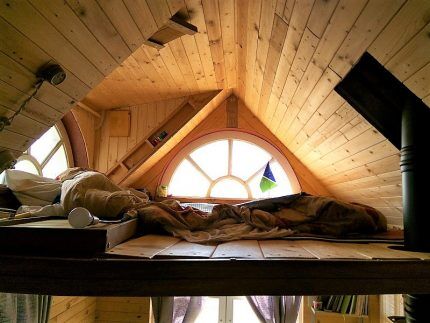 Living room in the attic