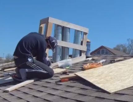 Construction of the ventilation duct frame