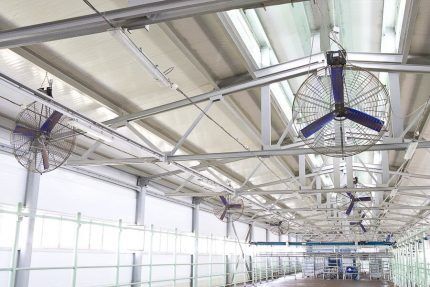 Des ventilateurs dans la grange