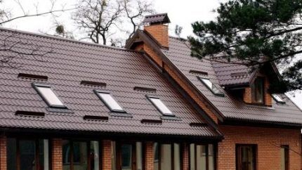 Dormers and panoramic windows on the roof