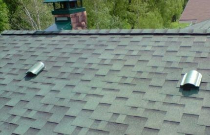 Example of continuous and spot ventilation on a roof