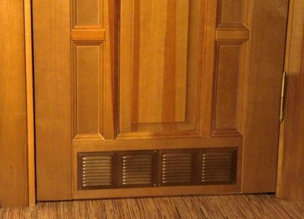Ventilation holes in doors