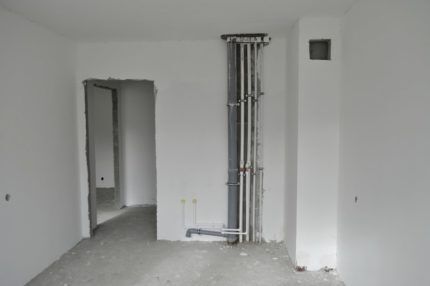 Location of the ventilation shaft box in the apartment