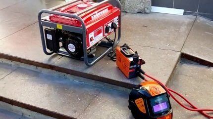 Connecting the welding machine to the generator 