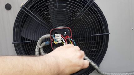 Outdoor unit fan repair