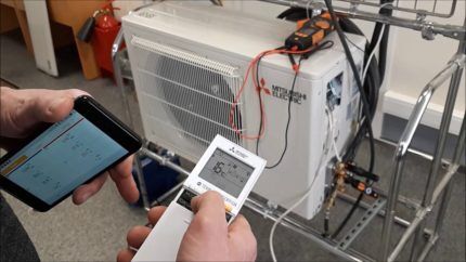 Checking the factory freon charge in the air conditioner
