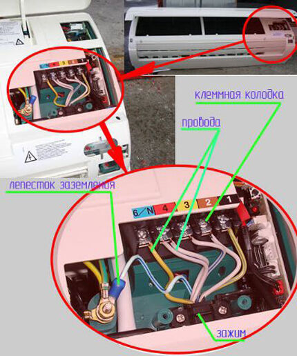 Indoor unit contact terminal