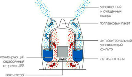 Ang disenyo ng isang tradisyunal na cold-type air humidifier