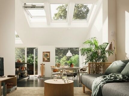 Panoramic windows in the attic