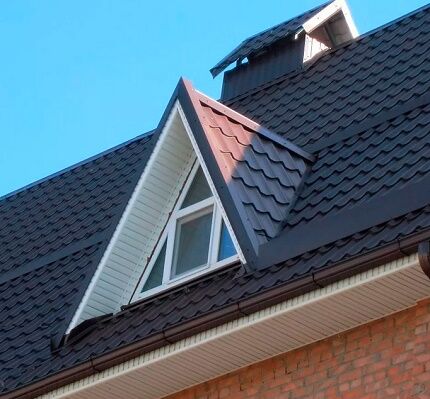 Dormer window on the attic slope