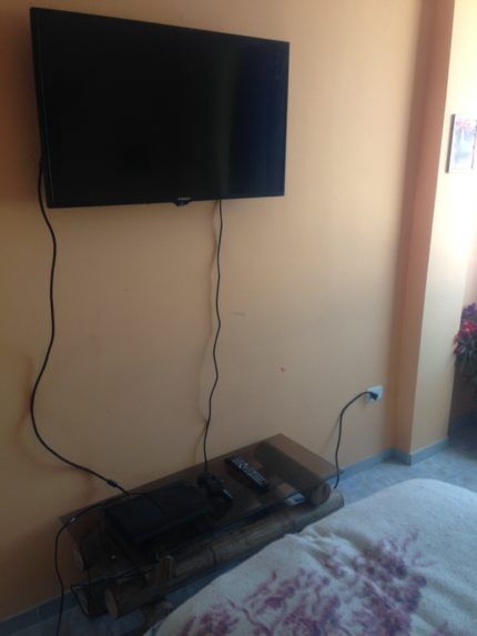 TV with wires