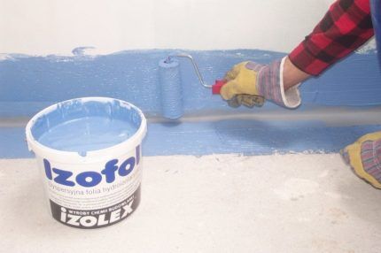 Application of coating waterproofing