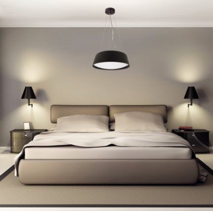An example of a harmonious combination of lamp design with the interior of a room